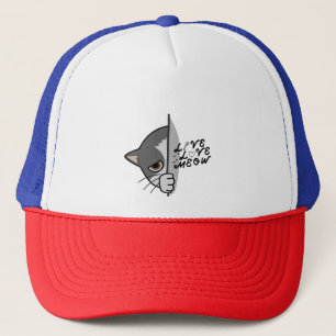 love meow cat lover design #catlover #catlife #cat trucker hat