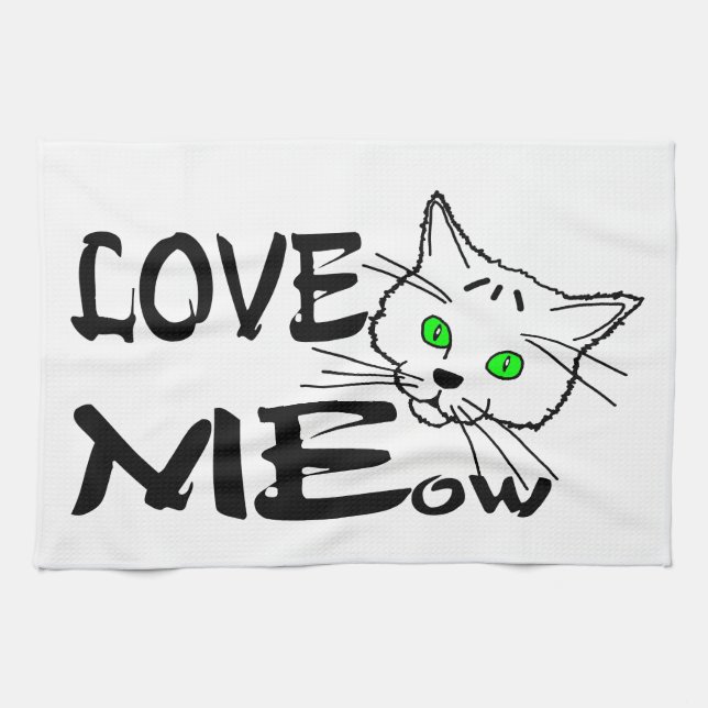Love MEow Kitchen Towel (Horizontal)