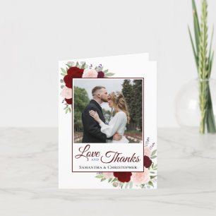 Love & Merci Burgundy Blush Rose Photo Mariage