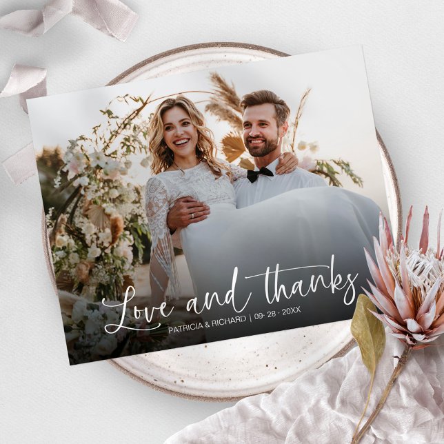 Love & Merci Photo Budget Mariage Merci Cartes (Créateur téléchargé)