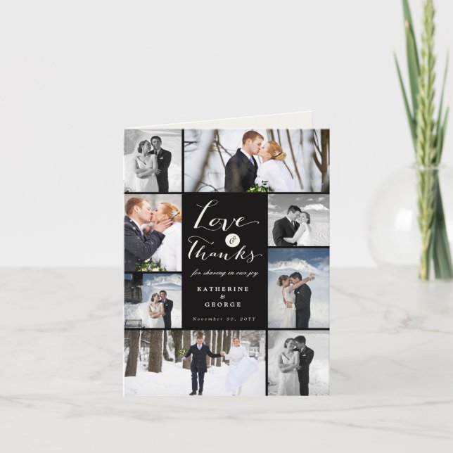 Love & Merci Script 8-Photo Mariage Design (Devant)