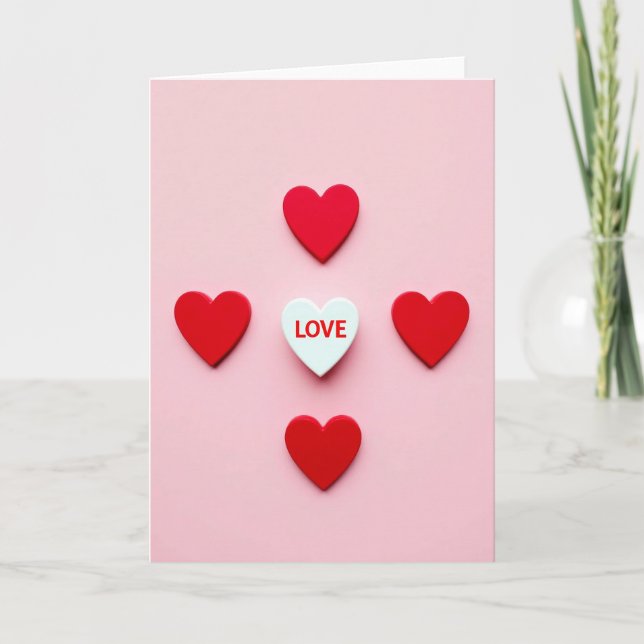 Love Message Hearts Card (Front)