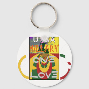 Love Message in Rasta Colours Art Print Keychain