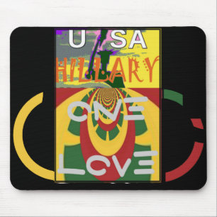 Love Message in Rasta Colours Art Print Mouse Pad