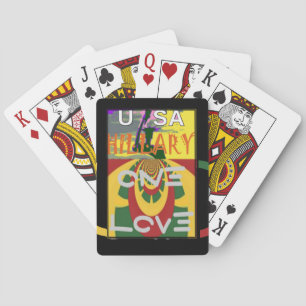 Love Message in Rasta Colours Art Print Playing Cards