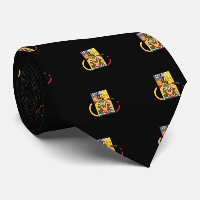 Love Message in Rasta Colours Art Print Tie (Rolled)