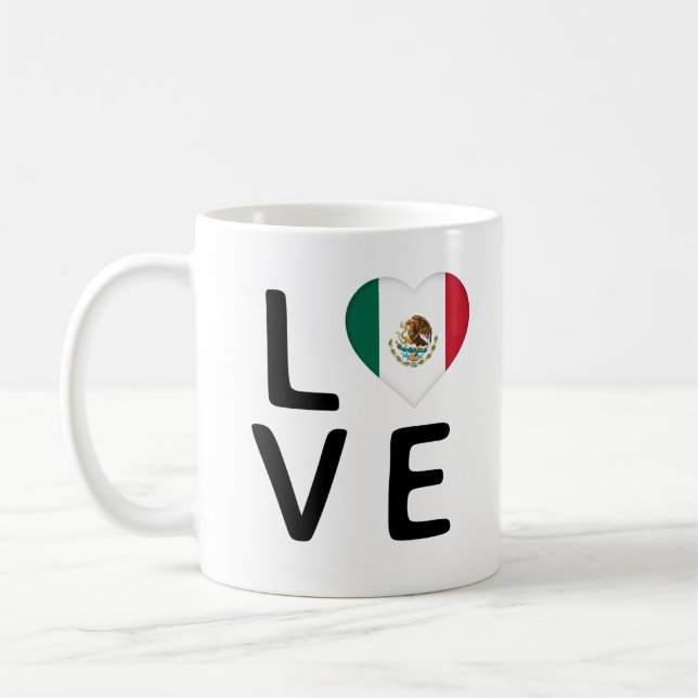 Love - Mexico Flag Coffee Mug (Left)