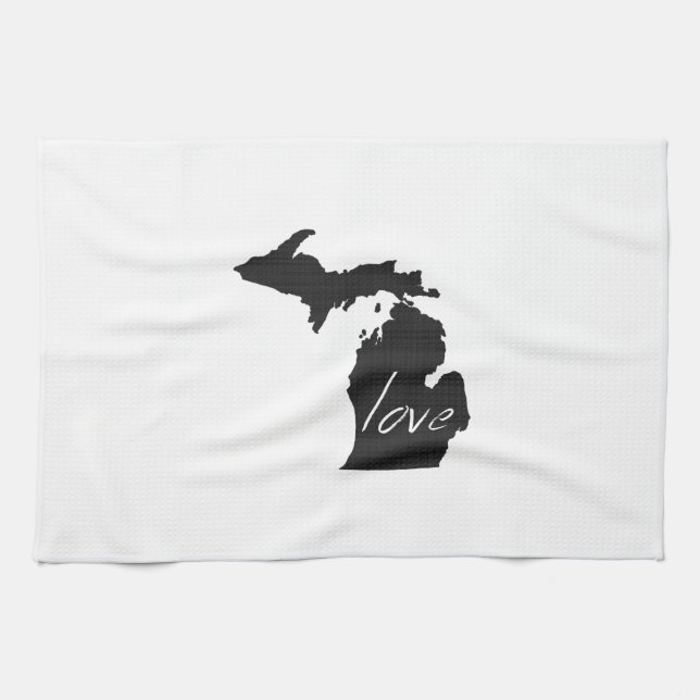 Love Michigan Kitchen Towel (Horizontal)
