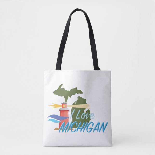 Love Michigan Tote Bag (Front)