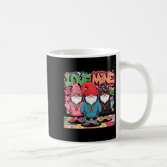 Love Mine Gnomes Urban Street Art Valentines Graff Coffee Mug (Right)