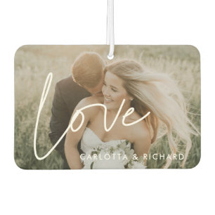 Love Minimalist typography couple photo Air Freshener