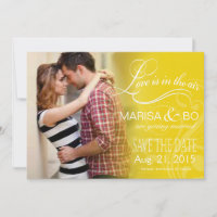 Love Mist Photo Save the Date | yellow
