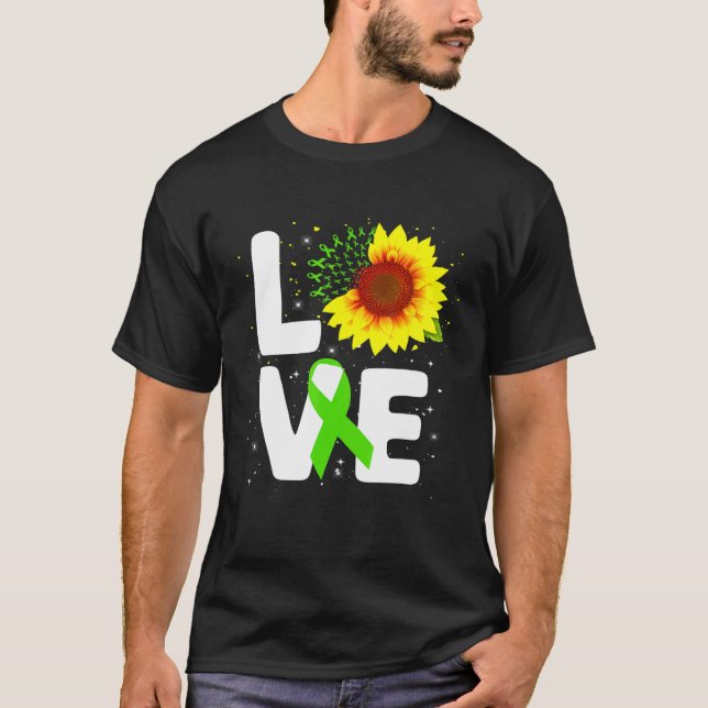 Love Mitochondrial Disease Sunflower Warrior Survi T-Shirt (Front)