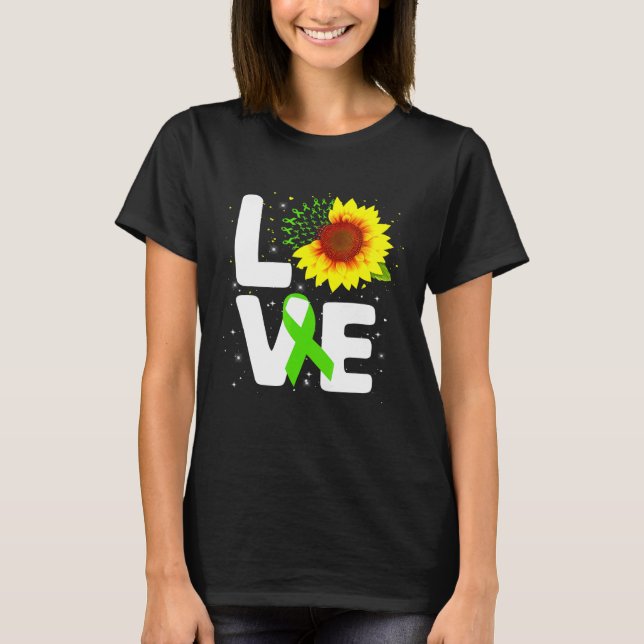 Love Mitochondrial Disease Sunflower Warrior Survi T-Shirt (Front)