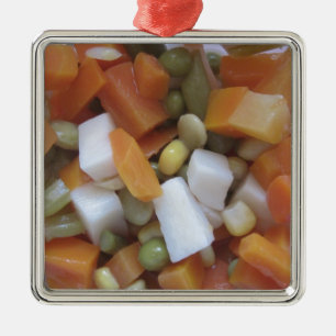 Love Mixed Vegetables Metal Ornament