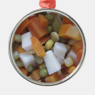 Love Mixed Vegetables Metal Ornament