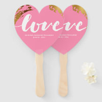 Love Modern Gold Foil Pink Typography Wedding