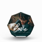 Love modern typography overlay couple