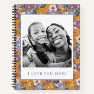 Love Mom Floral Photo Mother's Day Writing Notebook