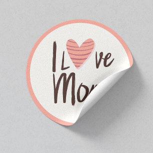 Love Mom Heart Sticker – Mother's Day Gift