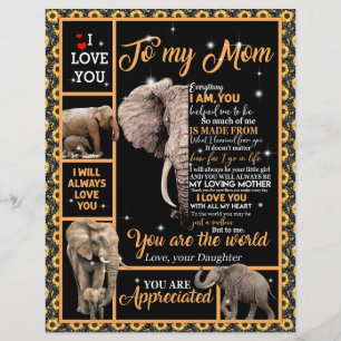 Love Mom Letter To My Mom You Are The World Letterhead