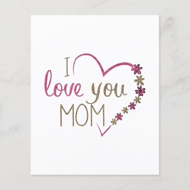 Love Mom Mothers Day Heart Flyer (Front)