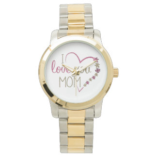 Love Mom Mothers Day Heart Watch