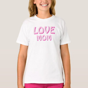 LOVE MOM SIMPLE DESIGN DAUGHTER DRESS T-Shirt