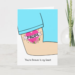 Love Mom Tattoo Mothers Day Card