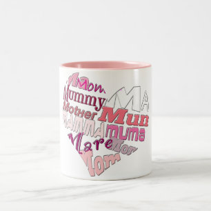 Love Mom Two-Tone Coffee Mug