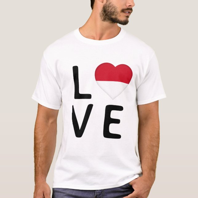 Love - Monaco Flag T-Shirt (Front)