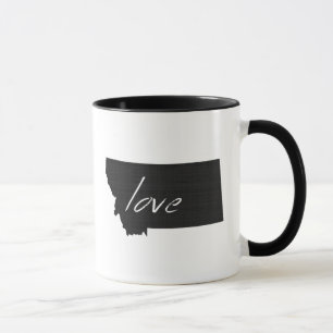 Love Montana Shaped Montanan Black Chalkboard Mug