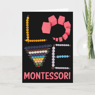 Love Montessori Education Math Teacher Card