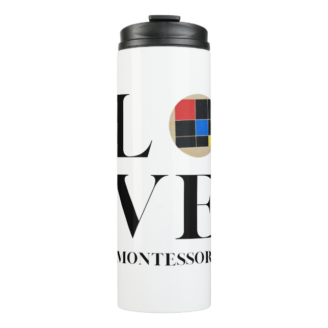 Love | Montessori | Trinomial cube Thermal Tumbler (Front)
