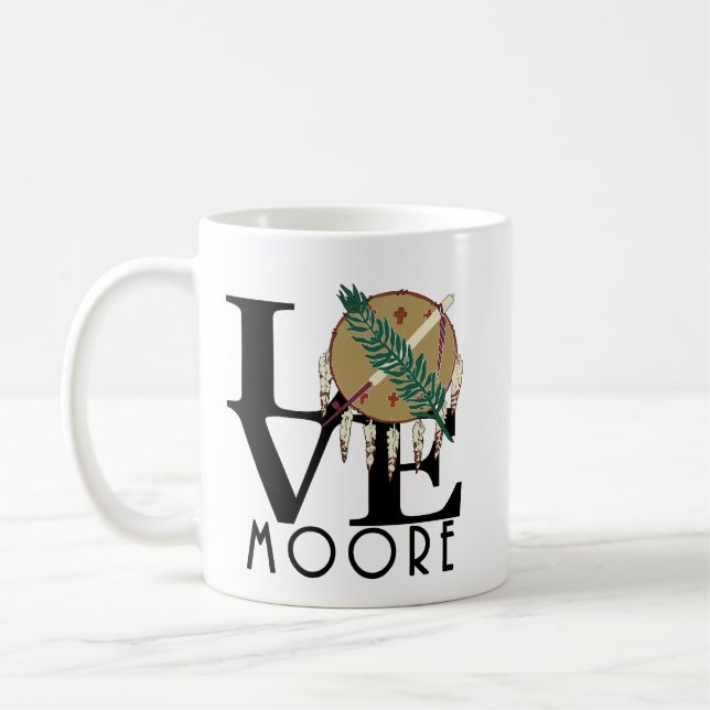 LOVE Moore Oklahoma Coffee Mug (Left)