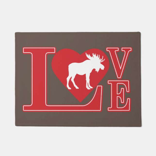 Love Moose Doormat (Front)