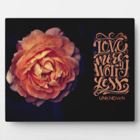 Love More Worry Less Plaque