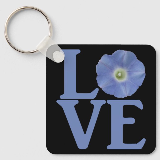 Love Morning Glory Classic Keychain (Front)