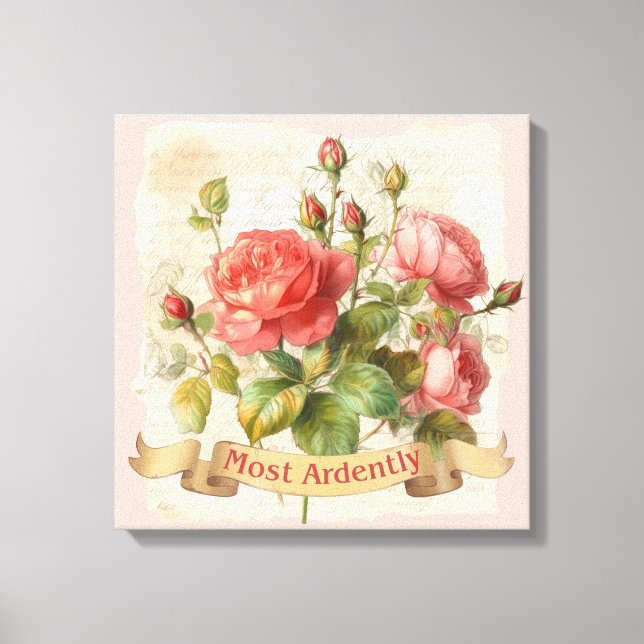 LOVE - Most Ardently - Mr Darcy Canvas Print (Front)