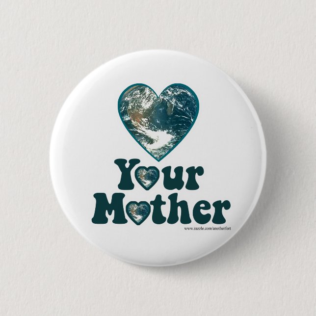 Love Mother Earth 2 Inch Round Button (Front)