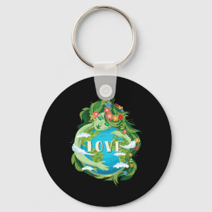 Love Mother Earth Day Save Our Planet Environment  Keychain