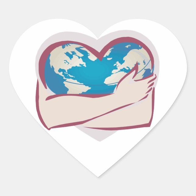 Love Mother Earth Heart Sticker (Front)