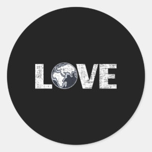 Love Mother Earth Planet Environmentalist Earth Da Classic Round Sticker