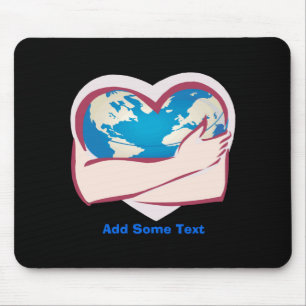 Love Mother Earth T Shirt Mouse Pad