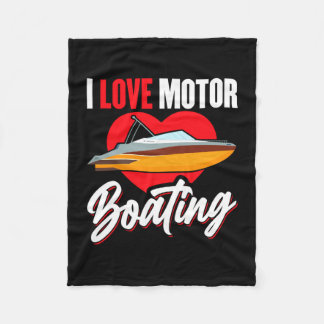 Love motorboating boater owner captain power speed fleece blanket