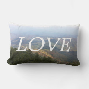 lOVE mountain view inspiration pillow