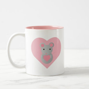 Love Mouse Two-Tone Coffee Mug