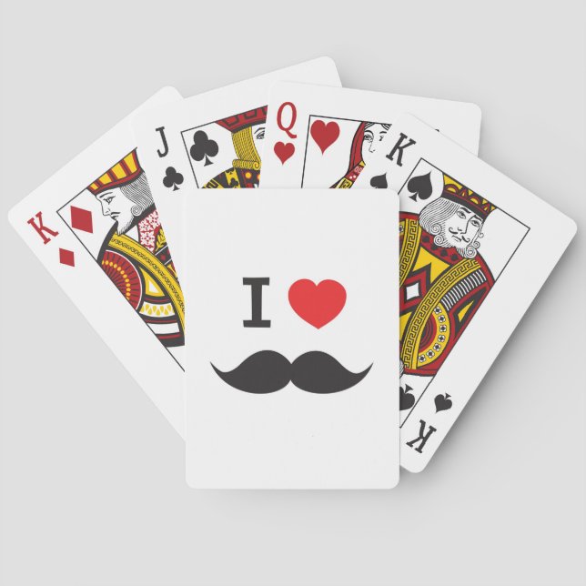 Love Moustache Playing Cards (Back)