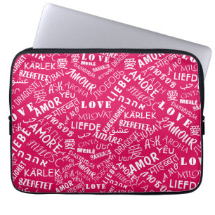 LOVE - Multi Language - Customizable International Laptop Sleeve
