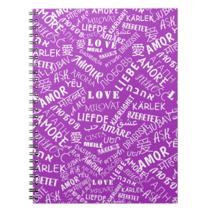 LOVE - Multi Language - Customizable International Notebook
